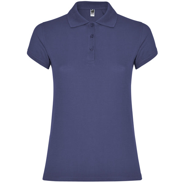 Polo de Senhora Ajustado Star Woman-Denim Blue - 86-S-RAG-Tailors-Fardas-e-Uniformes-Vestuario-Pro