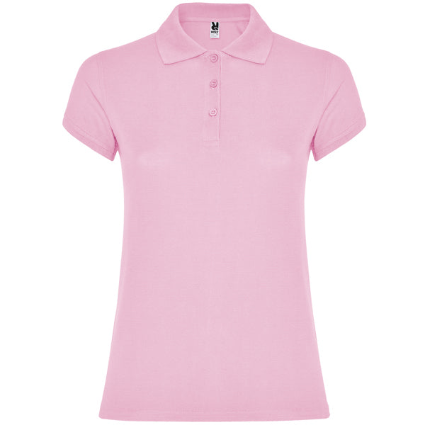 Polo de Senhora Ajustado Star Woman-Rosa Claro - 48-S-RAG-Tailors-Fardas-e-Uniformes-Vestuario-Pro