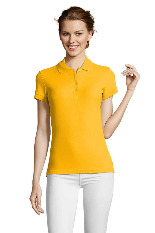 Polo de Senhora PEOPLE de Piqué 21 Ringspun-Amarelo-S-RAG-Tailors-Fardas-e-Uniformes-Vestuario-Pro