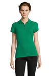 Polo de Senhora PEOPLE de Piqué 21 Ringspun-Verde Dos Prados-S-RAG-Tailors-Fardas-e-Uniformes-Vestuario-Pro