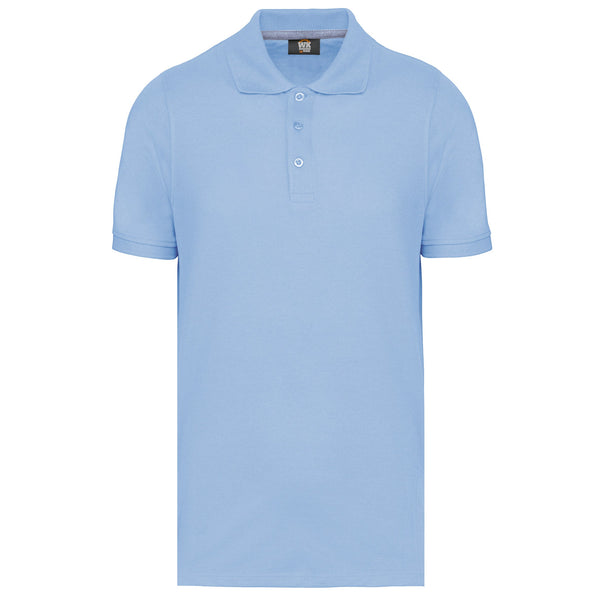 Polo de homem Limeiro - 200 g/m² SilverPlus® Anti-borboto-Azul Celeste-S-RAG-Tailors-Fardas-e-Uniformes-Vestuario-Pro