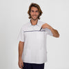 Polo de homem Xavier-Branco/Azul Marinho-XS-RAG-Tailors-Fardas-e-Uniformes-Vestuario-Pro
