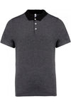 Polo de homem jersey bicolor-Dark Grey Heather / Preto-S-RAG-Tailors-Fardas-e-Uniformes-Vestuario-Pro