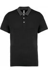 Polo de homem jersey bicolor-Preto / Dark grey heather-S-RAG-Tailors-Fardas-e-Uniformes-Vestuario-Pro