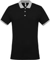 Polo de homem piqué bicolor-Preto / Oxford grey-S-RAG-Tailors-Fardas-e-Uniformes-Vestuario-Pro