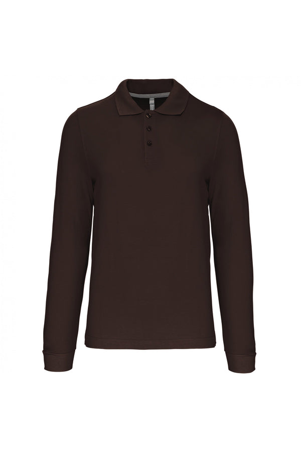Polo de manga comprida Santa Iria-Chocolate-S-RAG-Tailors-Fardas-e-Uniformes-Vestuario-Pro