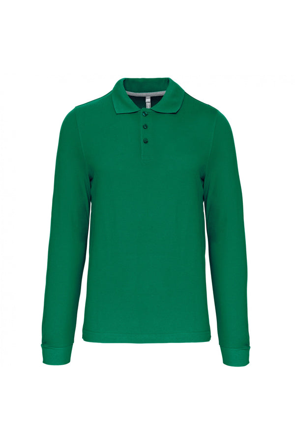 Polo de manga comprida Santa Iria-Kelly Green-S-RAG-Tailors-Fardas-e-Uniformes-Vestuario-Pro