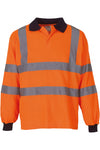 Polo de manga comprida de alta visibilidade-Hi Vis Laranja-S-RAG-Tailors-Fardas-e-Uniformes-Vestuario-Pro