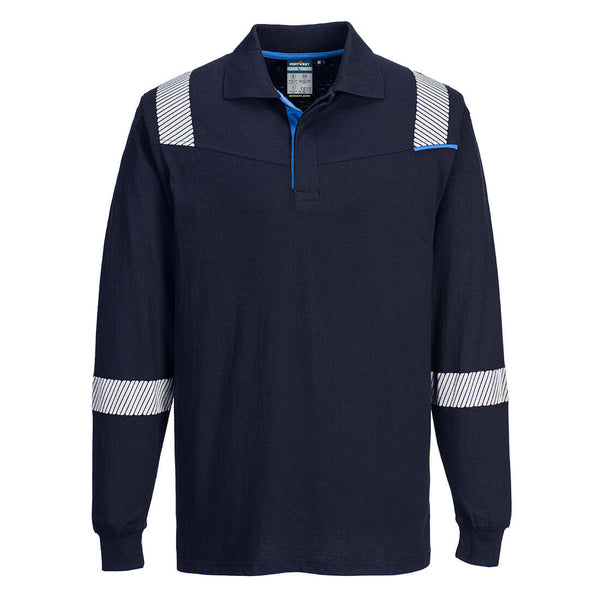 Polo de manga comprida resistente à chama WX3-Marinho-XS-RAG-Tailors-Fardas-e-Uniformes-Vestuario-Pro