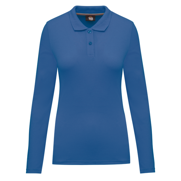 Polo de senhora manga comprida Barro-Azul Royal Claro-XL-RAG-Tailors-Fardas-e-Uniformes-Vestuario-Pro