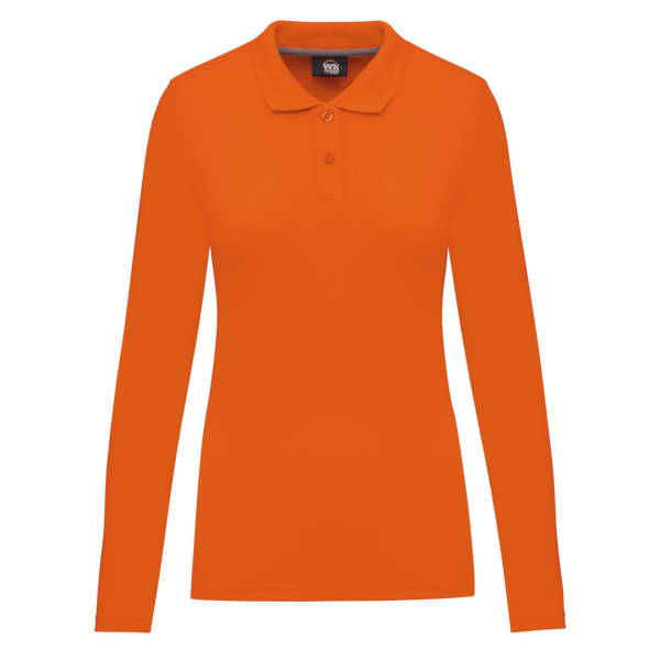 Polo de senhora manga comprida Barro-Laranja-S-RAG-Tailors-Fardas-e-Uniformes-Vestuario-Pro