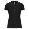 Polo de senhora manga curta-Black / Red / White-XS-RAG-Tailors-Fardas-e-Uniformes-Vestuario-Pro