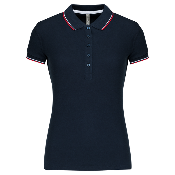 Polo de senhora manga curta-Navy / Red / White-XS-RAG-Tailors-Fardas-e-Uniformes-Vestuario-Pro