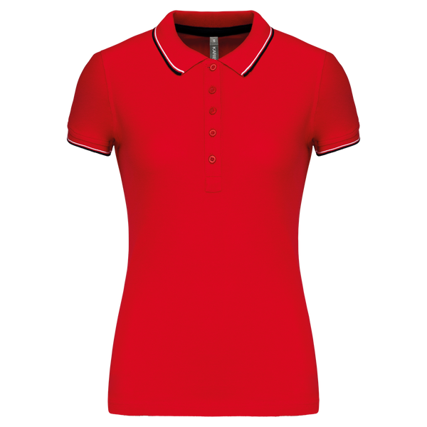 Polo de senhora manga curta-Red / Navy / White-XS-RAG-Tailors-Fardas-e-Uniformes-Vestuario-Pro