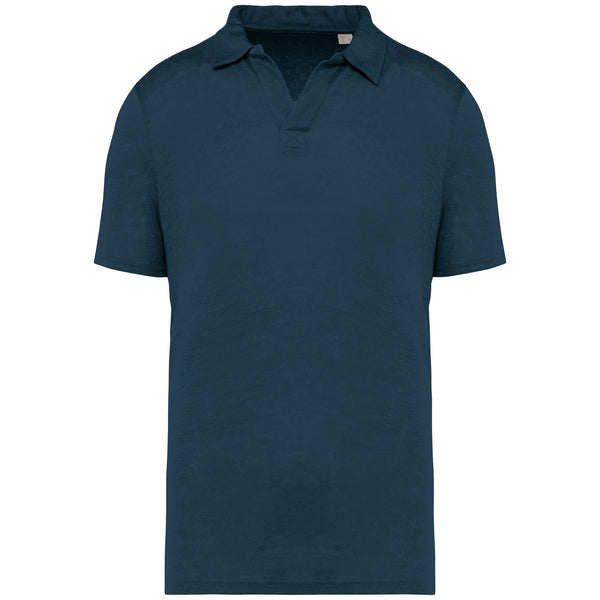 Polo em Linho Homem Denver-Peacock Blue-S-RAG-Tailors-Fardas-e-Uniformes-Vestuario-Pro