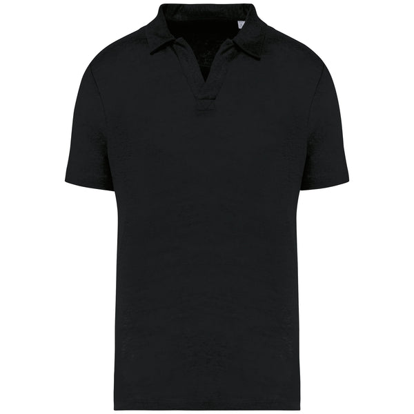 Polo em Linho Homem Denver-Preto-S-RAG-Tailors-Fardas-e-Uniformes-Vestuario-Pro