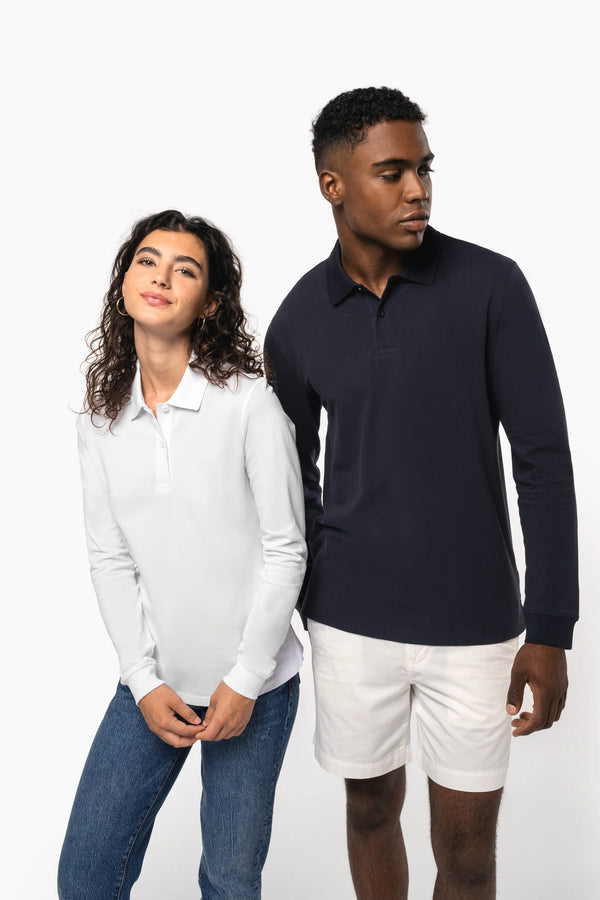 Polo em Malha Piqué Manga Comprida Bio de Senhora