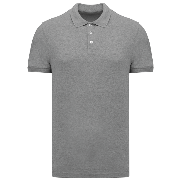 Polo em Malha Piqué Manga Curta de Homem-Cinzento Oxford-S-RAG-Tailors-Fardas-e-Uniformes-Vestuario-Pro
