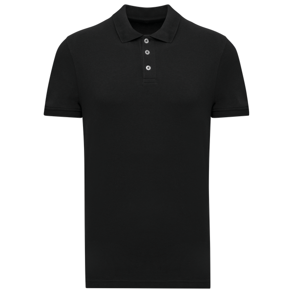 Polo em Malha Piqué Manga Curta de Homem-Preto-S-RAG-Tailors-Fardas-e-Uniformes-Vestuario-Pro