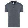 Polo mesclado de manga curta de adulto-Fine Grey Heather-S-RAG-Tailors-Fardas-e-Uniformes-Vestuario-Pro