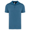 Polo mesclado de manga curta de adulto-Steel Blue Heather-S-RAG-Tailors-Fardas-e-Uniformes-Vestuario-Pro