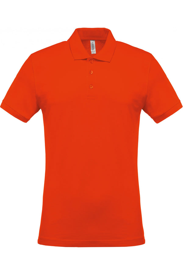 Polo piqué de homem de manga curta Faro 180gms-Laranja-S-RAG-Tailors-Fardas-e-Uniformes-Vestuario-Pro