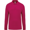 Polo piqué de manga comprida Homem-Fúcsia-L-RAG-Tailors-Fardas-e-Uniformes-Vestuario-Pro