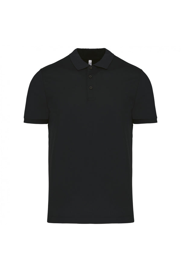Polo piqué performance de homem-Preto-XS-RAG-Tailors-Fardas-e-Uniformes-Vestuario-Pro