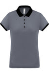Polo piqué performance de senhora (1 de 2)-Sporty Grey / Preto-XS-RAG-Tailors-Fardas-e-Uniformes-Vestuario-Pro