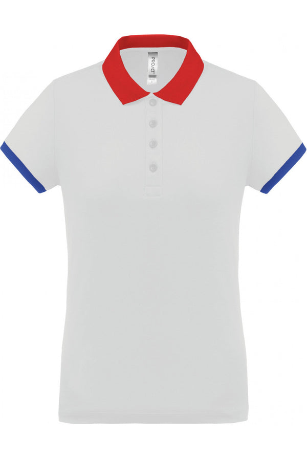 Polo piqué performance de senhora-Branco / Vermelho / Sporty Royal Azul-XS-RAG-Tailors-Fardas-e-Uniformes-Vestuario-Pro