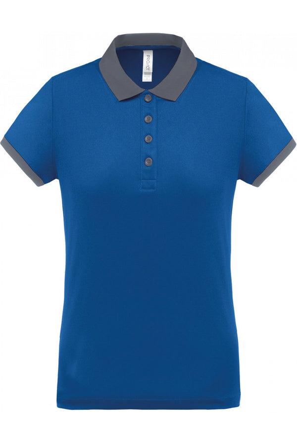 Polo piqué performance de senhora-Sporty Royal Azul / Sporty Grey-XS-RAG-Tailors-Fardas-e-Uniformes-Vestuario-Pro