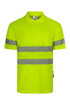 Polo poliéster reciclado manga curta faixas refletoras segmentadas-Amarelo Fluorescente - 20-XS-RAG-Tailors-Fardas-e-Uniformes-Vestuario-Pro