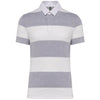 Polo rugby às riscas manga curta unissexo-Oxford Grey / White Stripes-XS-RAG-Tailors-Fardas-e-Uniformes-Vestuario-Pro