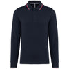 Polo rugby malha piqué de manga comprida de homem-Navy / Red / White-S-RAG-Tailors-Fardas-e-Uniformes-Vestuario-Pro