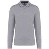 Polo rugby malha piqué de manga comprida de homem-Oxford Grey / Navy / White-S-RAG-Tailors-Fardas-e-Uniformes-Vestuario-Pro