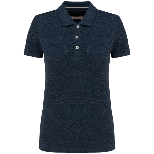 Polo vintage de senhora de manga curta-Night Blue Heather-XS-RAG-Tailors-Fardas-e-Uniformes-Vestuario-Pro