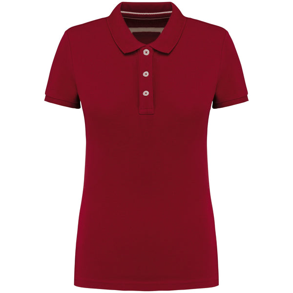 Polo vintage de senhora de manga curta-Vintage Dark Red-XS-RAG-Tailors-Fardas-e-Uniformes-Vestuario-Pro
