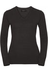 Pullover de Senhora com decote em V-Charcoal Marl-S-RAG-Tailors-Fardas-e-Uniformes-Vestuario-Pro