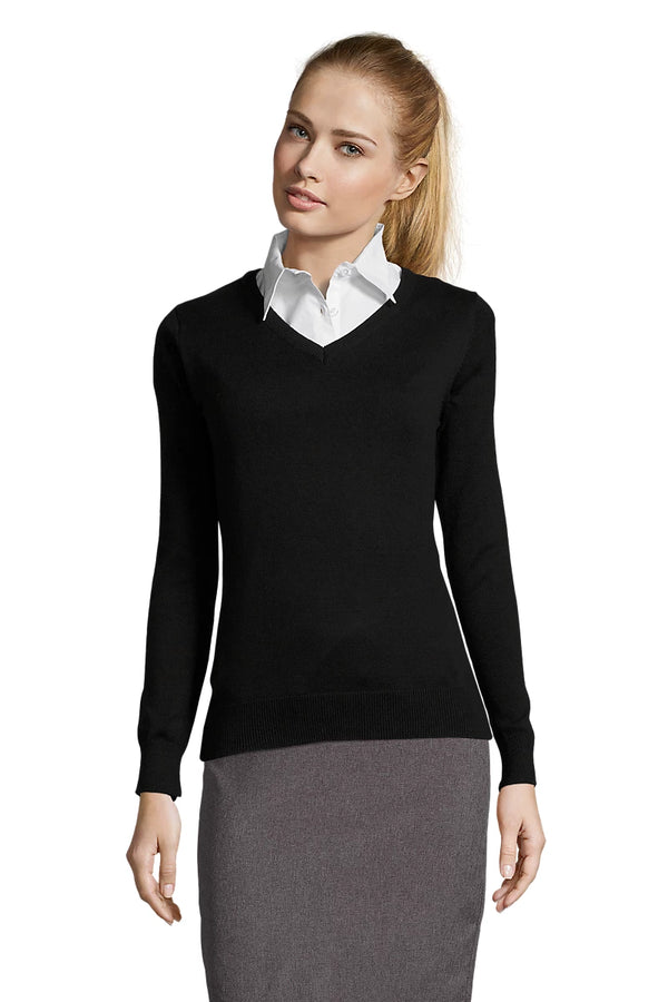 Pulôver Galaxia de Senhora com Gola em V-RAG-Tailors-Fardas-e-Uniformes-Vestuario-Pro