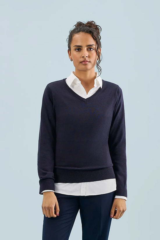 Pulôver Galaxia de Senhora com Gola em V-RAG-Tailors-Fardas-e-Uniformes-Vestuario-Pro