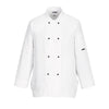 Rachel Women's Chefs Jacket L/S-Branco-L-RAG-Tailors-Fardas-e-Uniformes-Vestuario-Pro