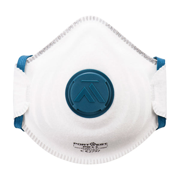 Respirador com Válvula de Carbono FFP2 (Embalagem de 10)-Branco-Único-RAG-Tailors-Fardas-e-Uniformes-Vestuario-Pro