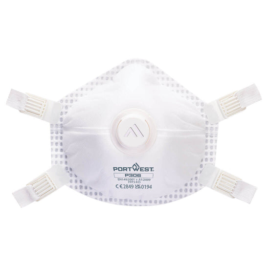 Respirador reutilizável com válvula FFP3 Ultimate (Pk5)-Branco-Único-RAG-Tailors-Fardas-e-Uniformes-Vestuario-Pro