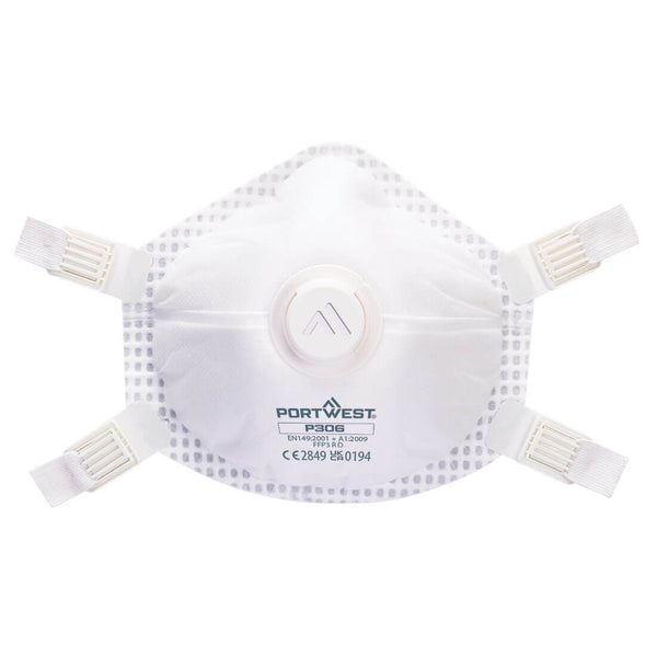 Respirador reutilizável com válvula FFP3 Ultimate (Pk5)-Branco-Único-RAG-Tailors-Fardas-e-Uniformes-Vestuario-Pro