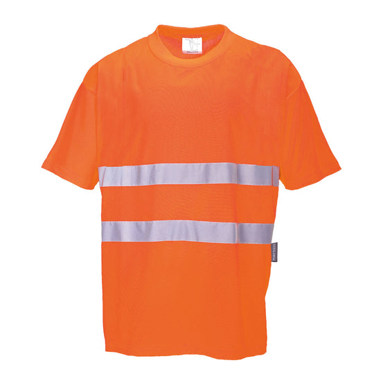T-shirt de Alta Visibilidade Algodão Comfort-Laranja-XS-RAG-Tailors-Fardas-e-Uniformes-Vestuario-Pro