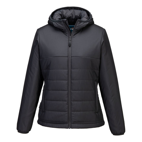 Casaco profissional feminino com capuz e isolamento térmico-Cinza Metal-XS-RAG-Tailors-Fardas-e-Uniformes-Vestuario-Pro