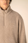 Sweatshirt Meio Fecho com Ombros Descaídos em Sherpa Unissexo-RAG-Tailors-Fardas-e-Uniformes-Vestuario-Pro