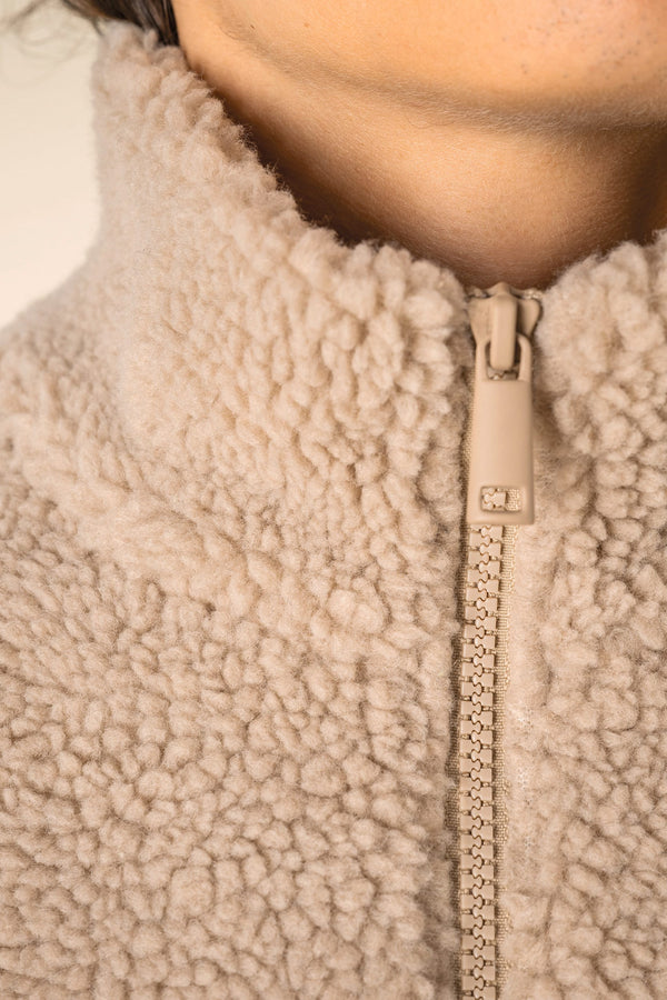 Sweatshirt Meio Fecho com Ombros Descaídos em Sherpa Unissexo-RAG-Tailors-Fardas-e-Uniformes-Vestuario-Pro