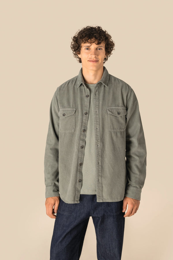 Sobrecamisa de Homem em Bombazine Efeito Lavado