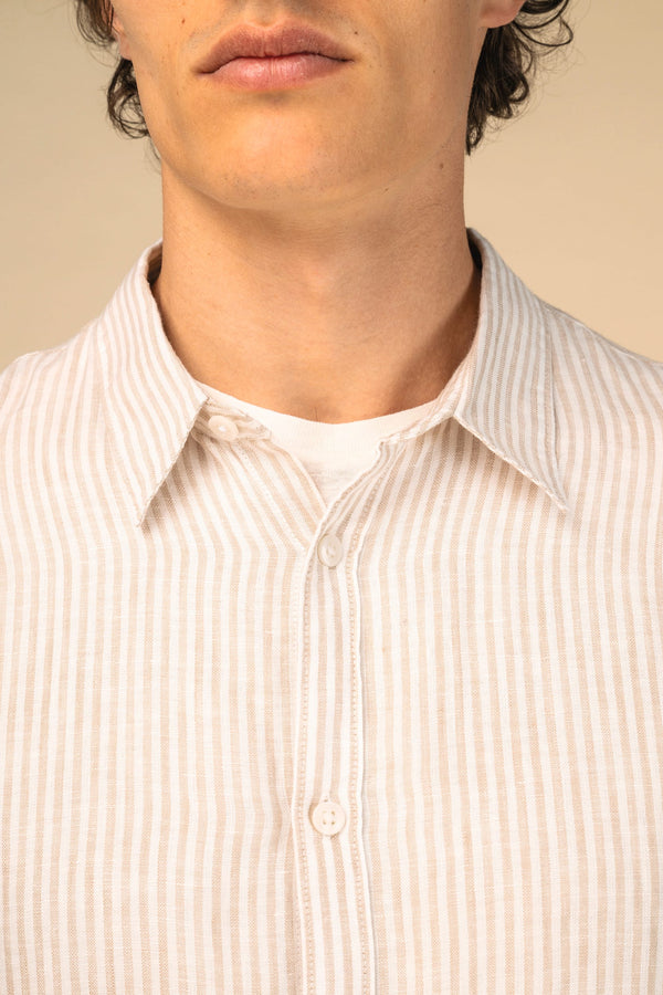 Camisa às Riscas em Linho de Homem-RAG-Tailors-Fardas-e-Uniformes-Vestuario-Pro
